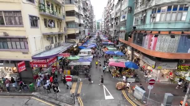Objevování Autentických Příchutí Obchodů Mong Koku Června 2023 — Stock video
