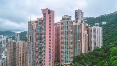 8 Haziran 2023, Hong Kong, orta kattaki yerleşim bölgesi.