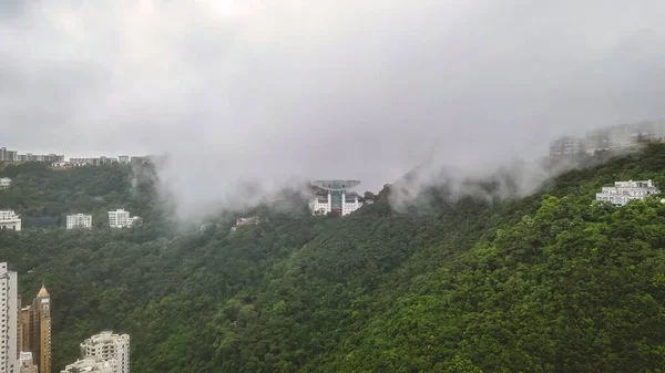 Mystical Fog Middle Level Central Hong Kong June 2023 — Stock Photo, Image