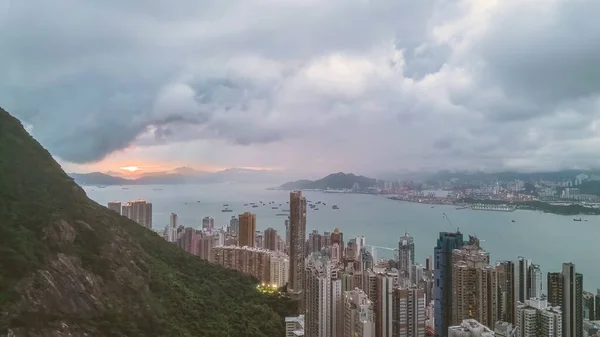 Κατοικημένη Περιοχή Στο Μεσαίο Επίπεδο Χονγκ Κονγκ Ιουνίου 2023 — Φωτογραφία Αρχείου