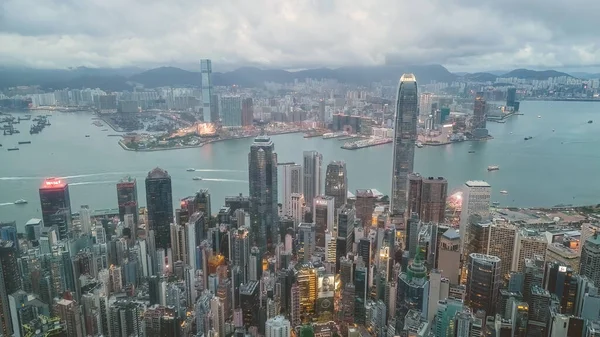 Les Immeubles Bureaux Modernes Hong Kong Juin 2023 — Photo