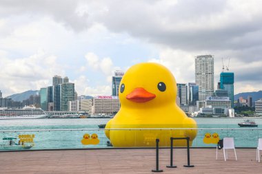 Tuhaf Cazibe ve Denizcilik Eğlencesi, Hong Kong 'da dev Rubber Duck, 9 Haziran 2023