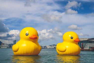 Tuhaf Cazibe ve Denizcilik Eğlencesi, Hong Kong 'da dev Rubber Duck, 9 Haziran 2023