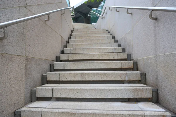 Escalier Béton Gris Dans Rue Entrée Juin 2023 — Photo