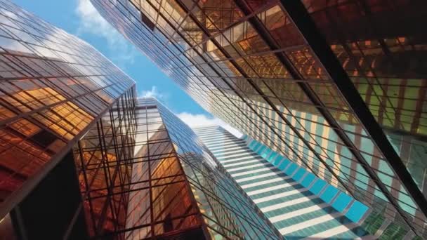 Golden Window Tower Majestuoso Rascacielos Deslumbrante Horizonte Hong Kong Junio — Vídeos de Stock