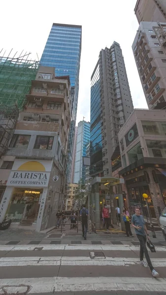 Night Central Hong Kong Een Levendig Stedelijk Wonderland Het Donker — Stockfoto