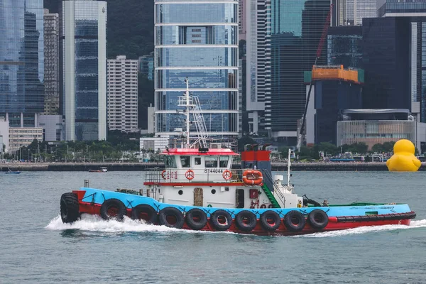 stock image June 18 2023, The pilot boa at Victoria Harbour Hong Kong