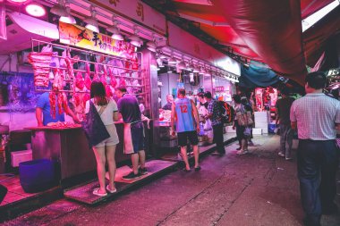 Kwun Tong Islak Pazarı 'nın canlı atmosferi, 21 Haziran 2023