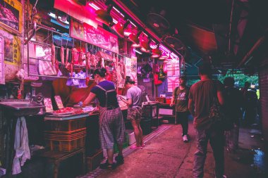 Kwun Tong Islak Pazarı 'nın canlı atmosferi, 21 Haziran 2023