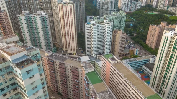 Los Viejos Bloques Residenciales Kwun Tong Hong Kong Junio 2023 — Foto de Stock