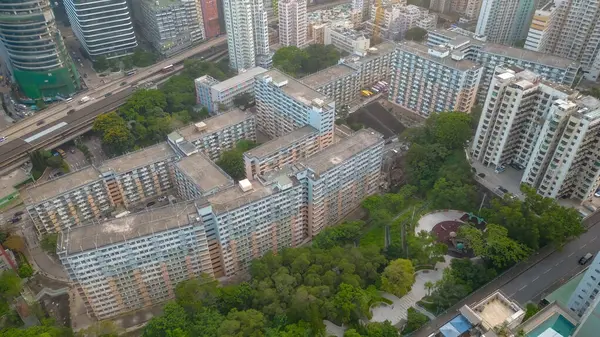 Kwun Tong Daki Eski Apartman Blokları Haziran 2023 — Stok fotoğraf