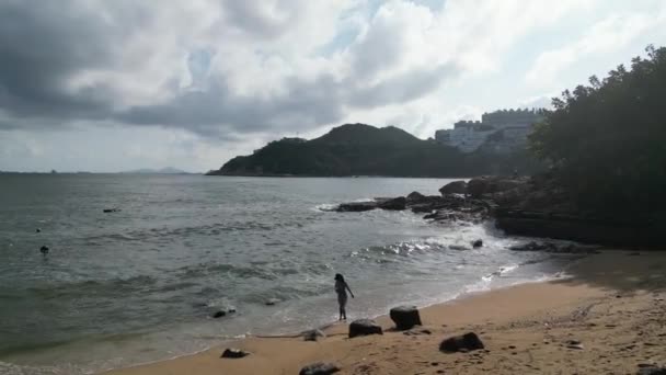 Krajina Stanley Back Beach Hongkong Června 2023 — Stock video