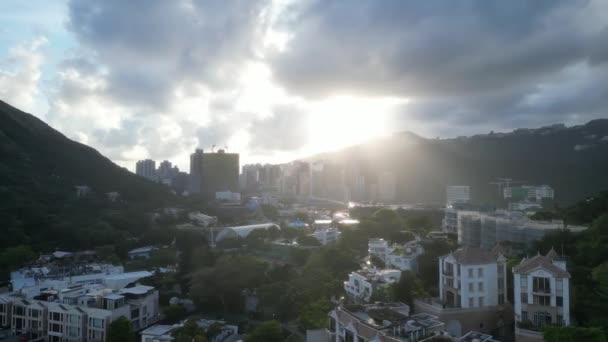 Luxusní Rezidenční Čtvrť Shouson Hill Hongkong Června 2023 — Stock video