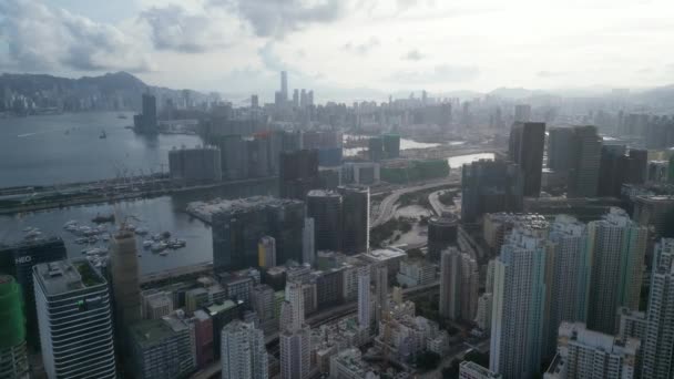 Paesaggio Urbano Del Distretto Kwun Tong Hong Kong Giugno 2023 — Video Stock