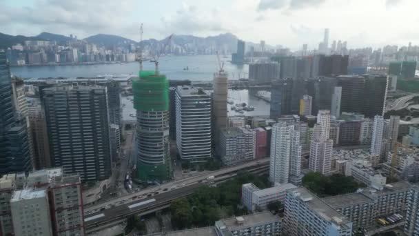 Kwun Tong Bölgesi Hong Kong Haziran 2023 — Stok video