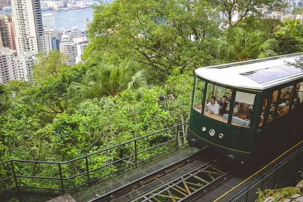 Junio 2023 Espectacular Viaje Tranvía Hong Kongs Pico Más Alto — Foto de Stock
