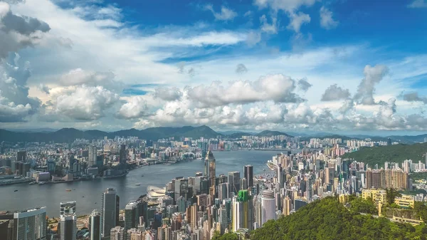 stock image the landscape of victoria harbour in HK, June 26 2023