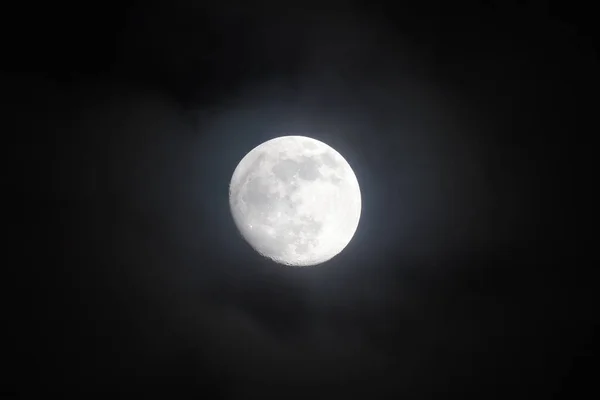 Ein Mond Aus Nächster Nähe Gibbous Moon — Stockfoto