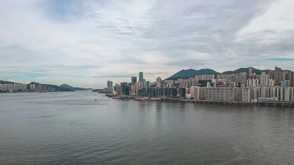 Χονγκ Κονγκ Skyline Και Victoria Harbor Ιουλίου 2023 — Φωτογραφία Αρχείου
