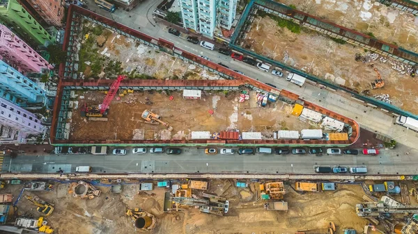 Городское Обновление Улица Квонг Ква Ван Июля 2023 Года — стоковое фото