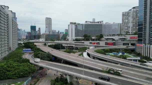Jalan Raya Hung Hom Bypass Hong Kong Juli 2023 — Stok Video