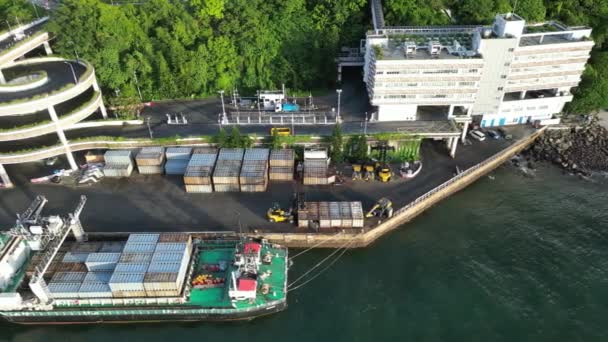 Island West Transfer Station Jest Ważnym Węzłem Komunikacyjnym Hongkongu Lipca — Wideo stockowe