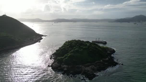 Green Island Una Pintoresca Isla Ubicada Hong Kong Julio 2023 — Vídeo de stock