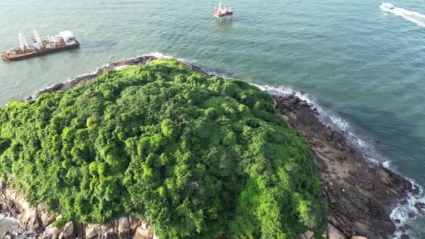 绿岛是一个风景如画的岛屿 位于香港 2023年7月4日 — 图库视频影像