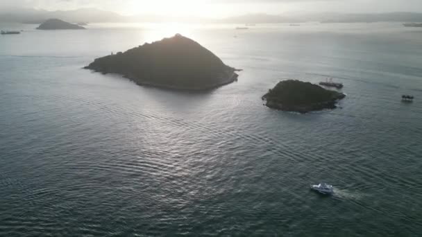 Green Island Picturesque Island Located Гонконг July 2023 — стоковое видео
