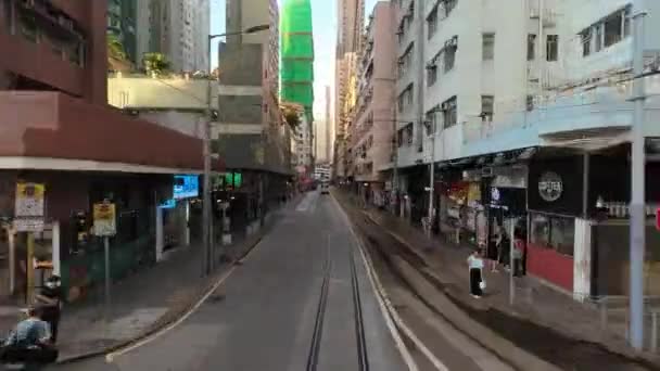 Tram View Kennedy Town Hong Kong July 2023 — Stok Video