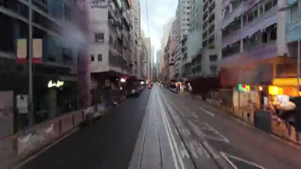 2023年7月4日香港 上環湾の路面電車ビュー — ストック動画