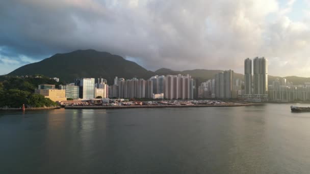 Sam Tsuen Typhoon Shelter Hongkong Juli 2023 — Stockvideo