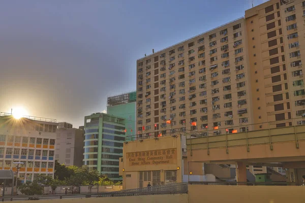 Kwai Shing West Estate Ett Väletablerat Bostäder Juli 2023 — Stockfoto