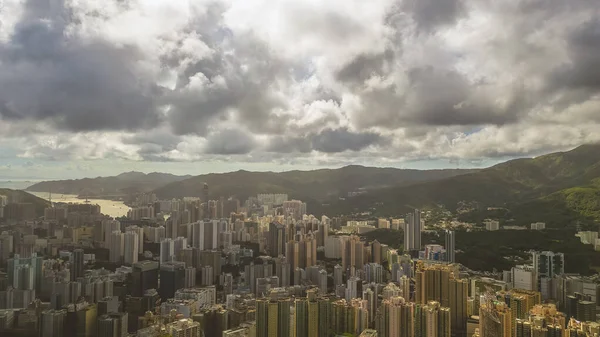 stock image the unique blend of residential and industrial areas in Hong Kong, July 8 2023