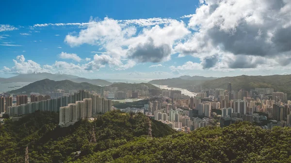 Harmonie Des Paysages Urbains Naturels Hong Kong Juillet 2023 — Photo