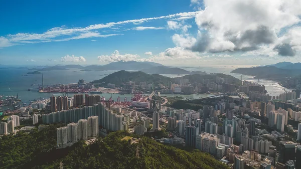 stock image Tsuen Wan District is a vibrant and bustling district July 8 2023