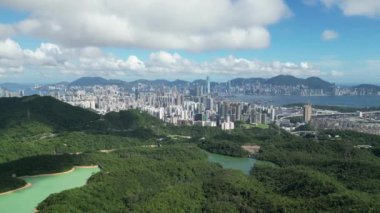 Kowloon Barajı 'nda kentsel ve doğa karışımı, 8 Temmuz 2023