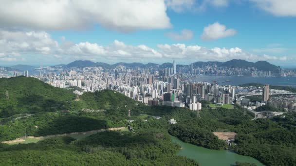 Mélange Urbanisme Nature Réservoir Kowloon Juillet 2023 — Video