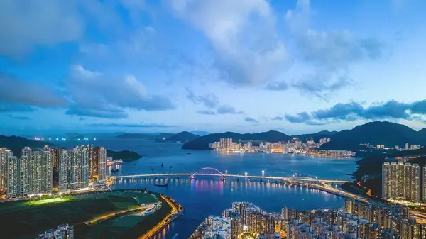 stock image Residential building at TKO district, Night view July 9 2023