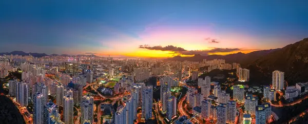 Ιουλίου 2023 Εκπληκτική Πανοραμική Θέα Του Kowloon Από Ping Shan — Φωτογραφία Αρχείου