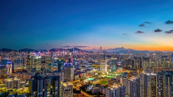Landscaep Baía Kowloon Hong Kong 2023 Julho — Fotografia de Stock