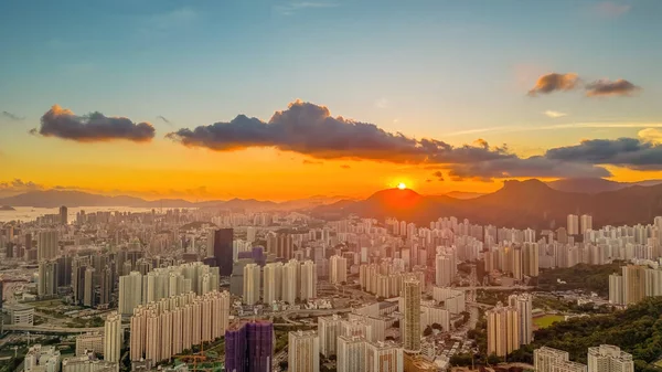 stock image July 12 2023 Breathtaking panoramic view of Kowloon from Ping Shan