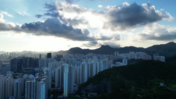 Lélegzetelállító Panoráma Kowloon Ping Shan Ból 2023 Július — Stock videók