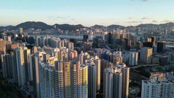 Sunset View Bemutató Tájak Kowloon Július 2023 — Stock videók