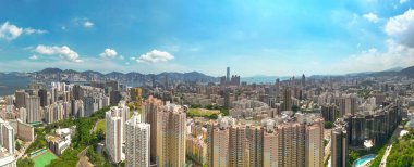 Ho Man Tin 'in Kowloon' daki manzarası, hk 14 Temmuz 2023