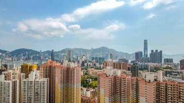 Kowloon 'da Ho Man Tin' in 14 Temmuz 2023 'teki Picturesque manzarası.