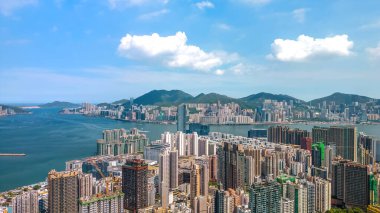 Vibrant Hung Hom, Hong Kong 'un hareketli bir bölgesi, 14 Temmuz 2023