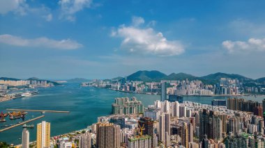 Vibrant Hung Hom, Hong Kong 'un hareketli bir bölgesi, 14 Temmuz 2023