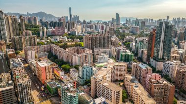 Kowloon Şehri Bölgesi, 14 Temmuz 2023 'te Hong Kong' un kalbinde eklektik bir mahalle.