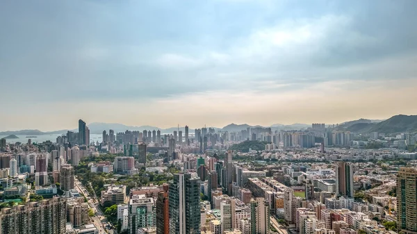Δυτικά Της Χερσονήσου Kowloon Ζωντανή Γειτονιά Ιουλίου 2023 — Φωτογραφία Αρχείου